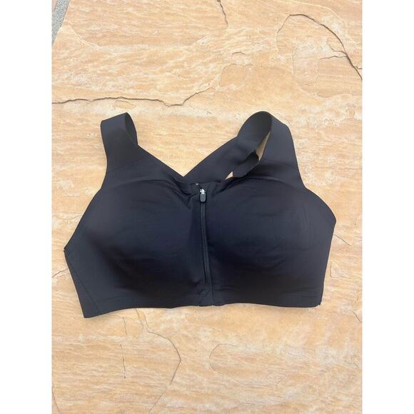 LULULEMON Enlite Bra Sz 38DD Front Zip - Black - Picture 1 of 4